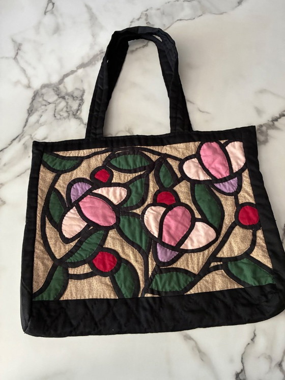 Image 1 of Sac coton patchwork vintage