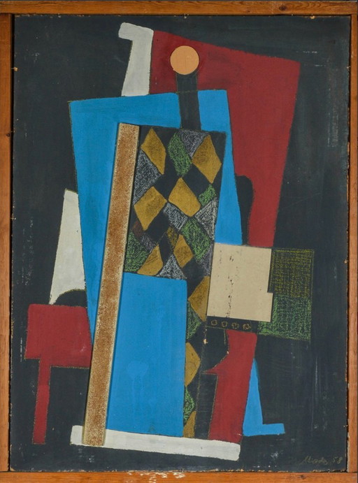 Peinture cubiste - Inspirée par Pablo Picasso Harlequin