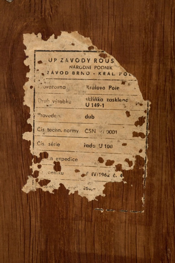 Vintage vitrinekast, UP Závody, jaren 60, Tsjechoslowakije – Vitrinekasten, Wood (photo 21 of 22)