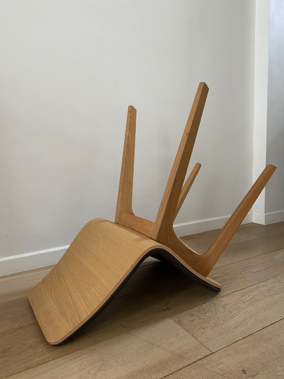 Image 1 of 4x Morph chairs by Zeitraum made of solid wood and with leather upholstery
