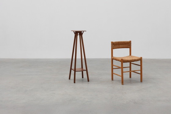 Image 1 of Art Deco hohe Eichenholzkonsole oder -sockel, Frankreich 1920er Jahre