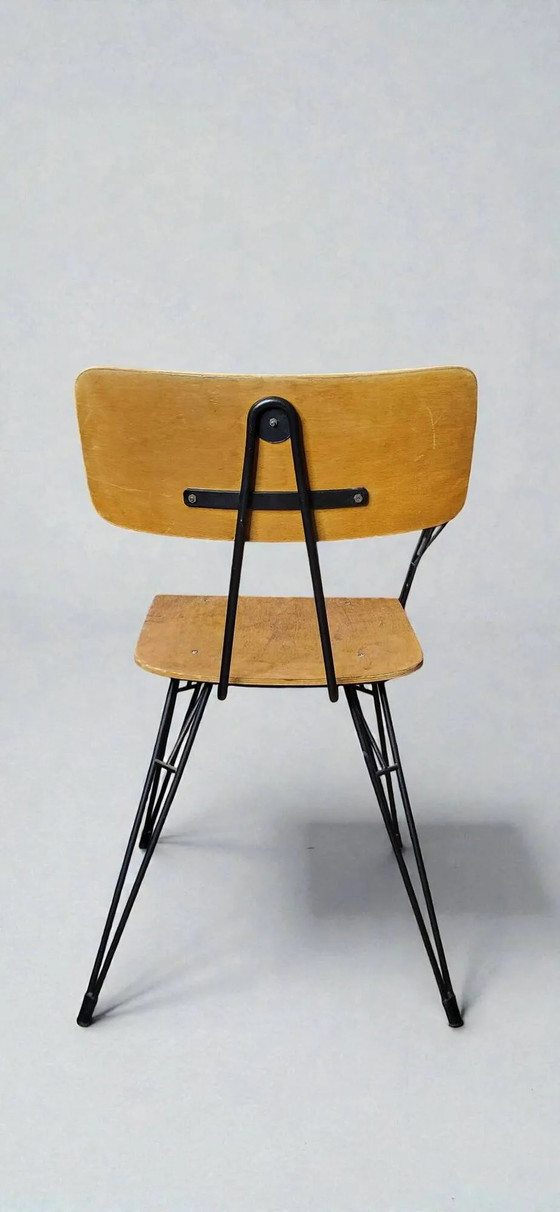 Stuhl, 1950 – Esszimmerstühle, Wood, Metal, Vintage (photo 6 of 8)