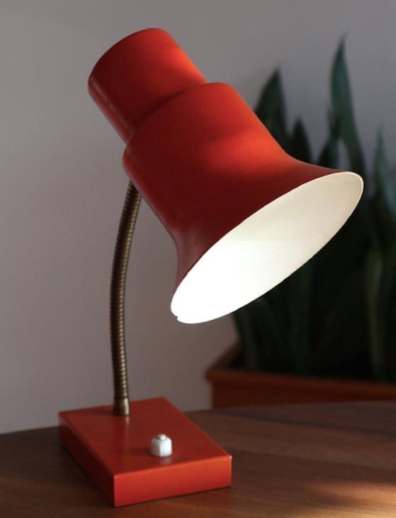 Image 1 of Lampada da tavolo arancione vintage