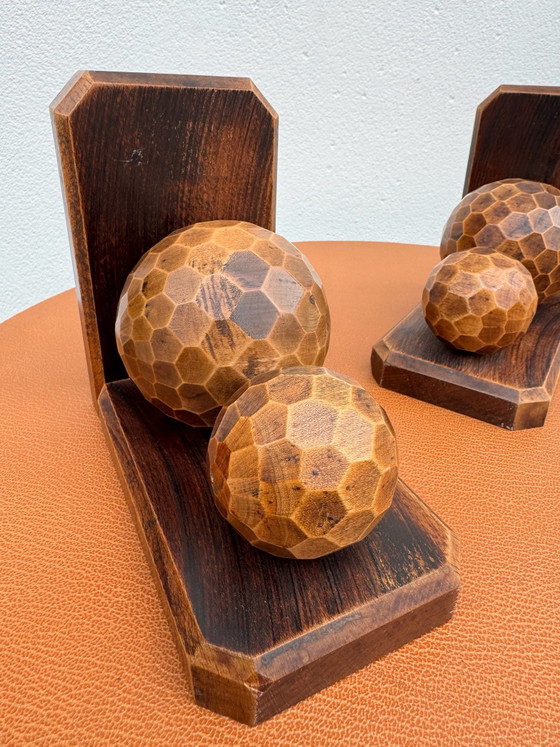 Fermacarte antichi con sfere di legno sfaccettate, Oggetti decorativi, Marrone (foto 10 di 15)