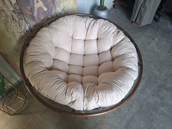 Image 1 of Beautiful Papasan chair cushion, dimensions 110x110cm and 75cm high.