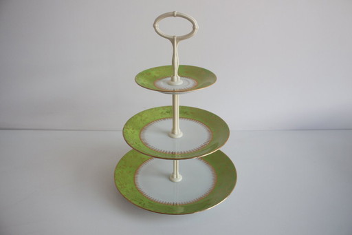 Multi-tiered porcelain tray, Stará Role porcelain, Czechoslovakia, 1950s. 