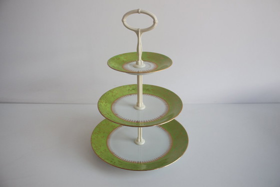 Image 1 of Multi-tiered porcelain tray, Stará Role porcelain, Czechoslovakia, 1950s. 
