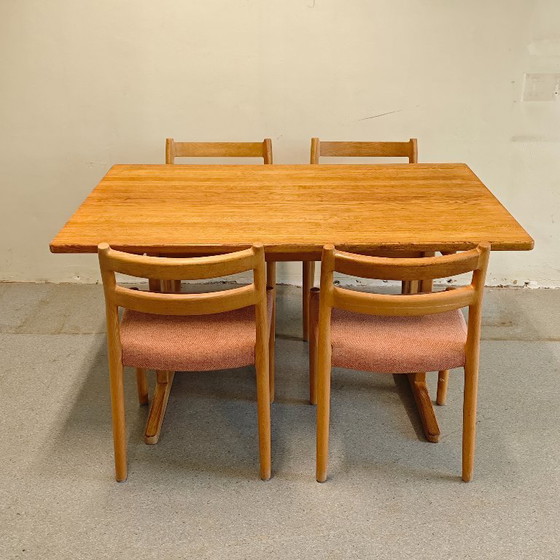 Image 1 of Set da pranzo vintage composto da 4 sedie Møller, tavolo Børge Mogensen