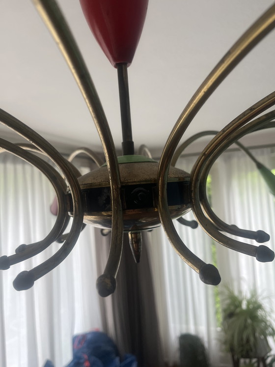 Image 1 of Rare plafonnier italien vintage Sputnik / Araignée — années 1950/1960