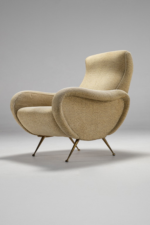 Armchair In Style Of Lady Chair By Marco Zanuso For Arflex, Italy, 1950S