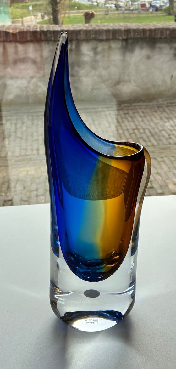 Image 1 of Glasobjekt „GLOW“ Art Cristal Bohemia 24 cm.