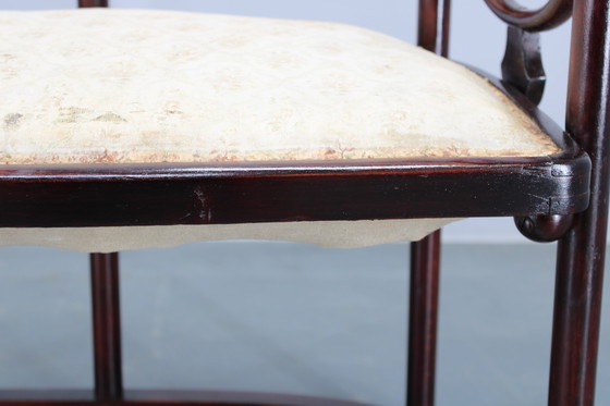 Image 1 of Beukenhouten bank en stoel