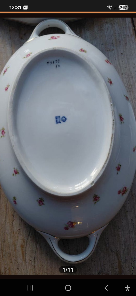 Image 1 of Antiek KPM Porselein schalen en bord