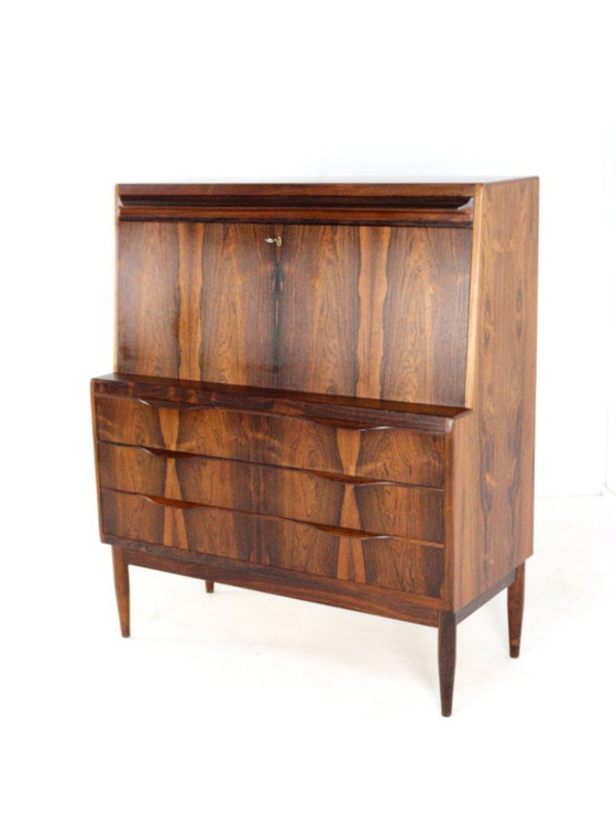 Image 1 of Erling Torvits voor Klim møbelfabrik vintage palissander secretaire bureau Deens