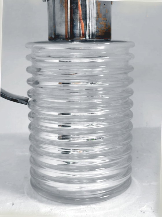 Vintage "Onde" Glass Silver-Plated Pitcher by Sergio Asti for Arnolfo di Cambio – Glass & Decanter (photo 5 of 10)