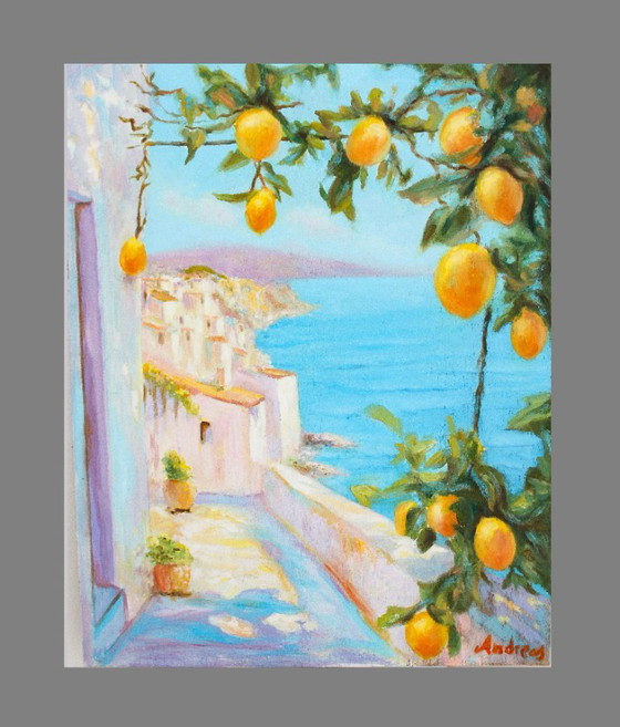 Quadro a Olio di una Vista sul Mare. – Dipinti e disegni, Wood (photo 6 of 10)