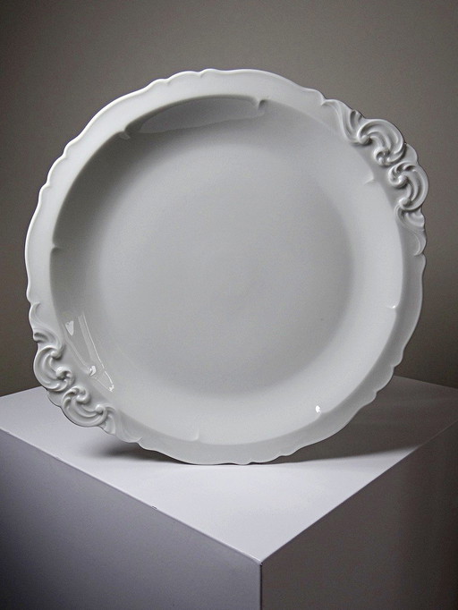 Large serving dish in vintage/antique Limoges fine white porcelain