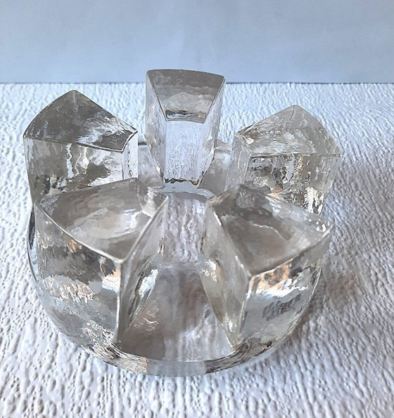 Image 1 of Vintage Georgshütte Glass Design Teapot Warmer / Rechaud / Tea Light Holder – West Germany