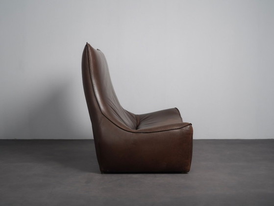 “The Rock” Leather 2-Seater Sofa by Gerard van den Berg for Montis, Netherlands, 1970s, 2 seaters, Brown (photo 3 of 10)