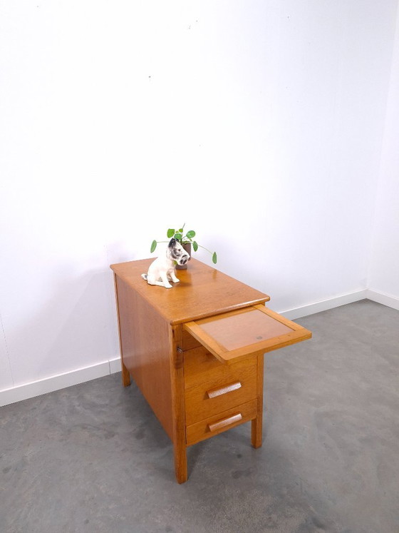 Image 1 of Deep wooden chest of drawers from Sweden