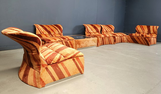 Image 1 of Ensemble de canapés modulaires Vela Bassa par Giovanni Offredi pour Saporiti, ensemble de 7 - années 1970