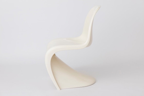 Vintage White Panton Chair By Verner Panton For Herman Miller, 1972 Original Mid-Century Modern Space Age (photo 3 of 9)