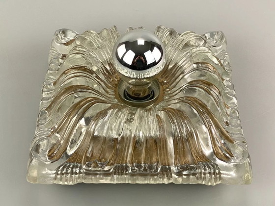 Image 1 of 60's 70's Lampe Lampe murale Lampe Ice Glas Space Age Design 60s