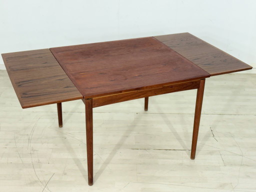 Deense teakhouten eettafel / Teakhouten eettafel uit de jaren 60 / Eettafel in mid-century stijl / Vintage teakhouten eettafel