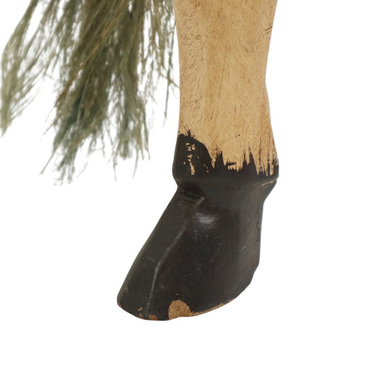 Image 1 of Cheval de carrousel vintage en bois