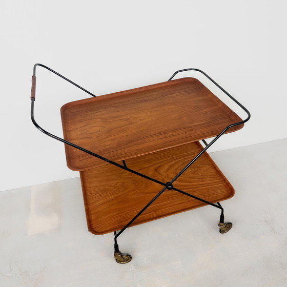 Image 1 of Stylish serving trolley by Silva Møbler from the 1960s