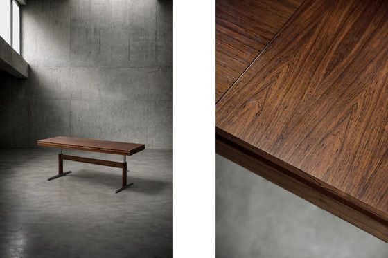 Image 1 of Vintage Mid-Century German Modern Rosewood Adjustable Console from E.M.Ü., 1960s