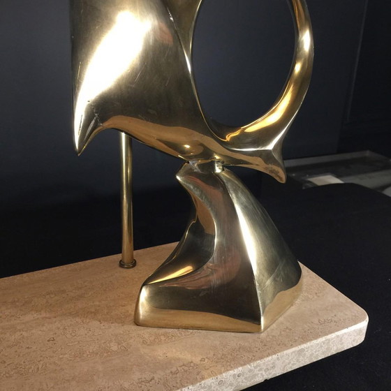 Modernist Sculptural Table Lamp, 1960 – Bronze, Metal, Design (photo 11 of 17)