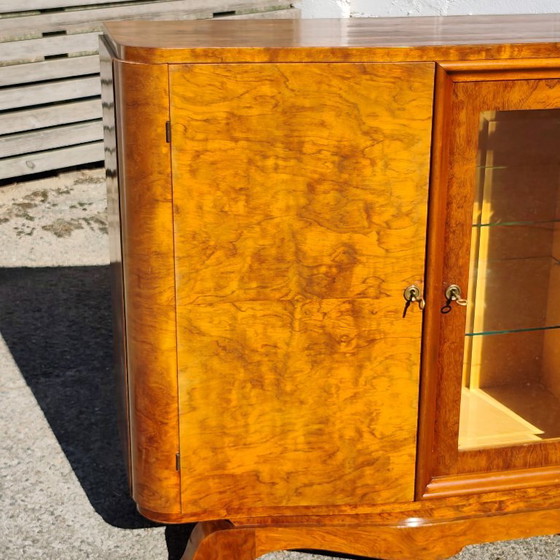 Credenza Art Déco – Credenza in Noce Burl con Vetrina in Vetro - Anni '30 – Credenze (photo 11 of 28)