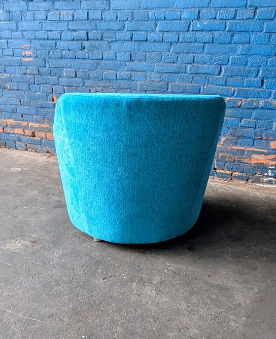 Image 1 of Fauteuil lounge bleu vintage