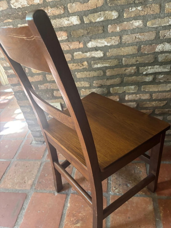 Set of 10 commissioned dining chairs in the French style, approximately 30 years old – Anna Mes, Wood (photo 4 of 8)
