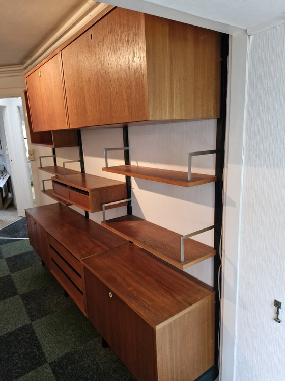 Vintage Wall System / Wall cabinet Simplalux 70s – Metal, Wood (photo 2 of 12)