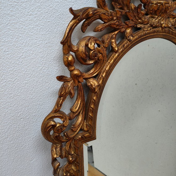 Image 1 of Vintage goudkleurige Barok Rococo spiegel, schouwspiegel Regency