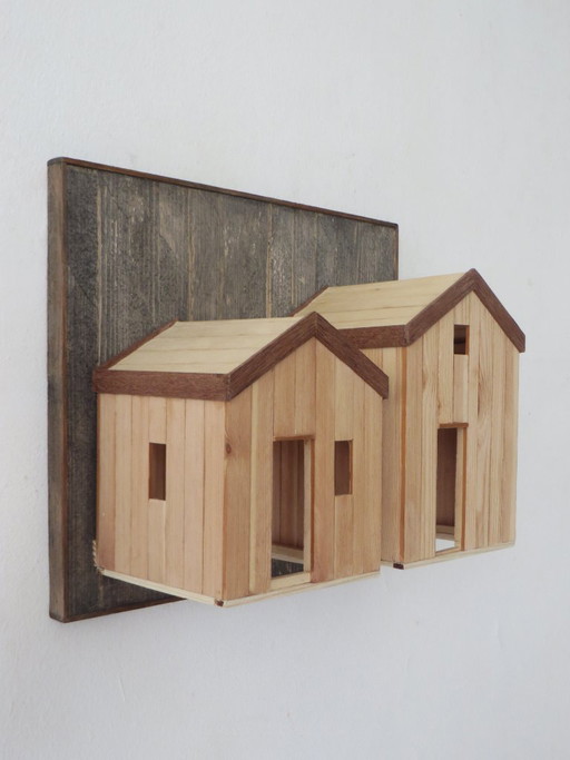 Eric van Solm - 'The Neighbors' – beeldhouwkunst, Wood (photo 2 of 8)