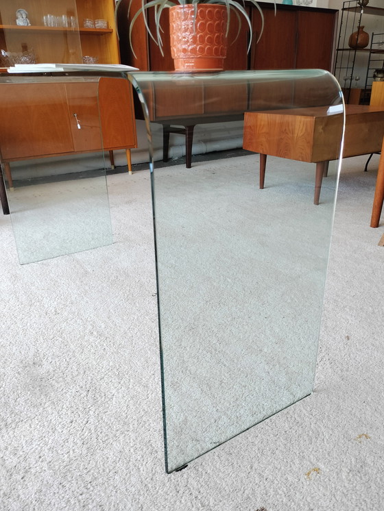 Image 1 of Glass design side table, console in Fiam style