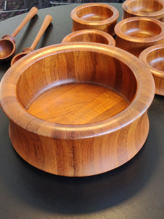 Image 1 of Digsmed Danimarca, set di ciotole per insalata, teak