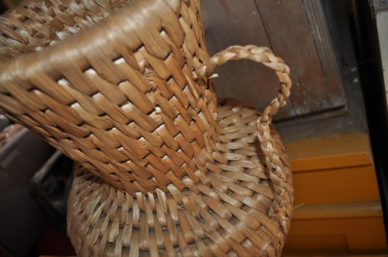 Raffia Vaas, jaren 40 – Vazen, Rieten (photo 3 of 7)