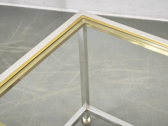 1970s Italian Chrome, Brass and Glass Nesting Tables, Set of Three – Side tables (photo 7 of 20)