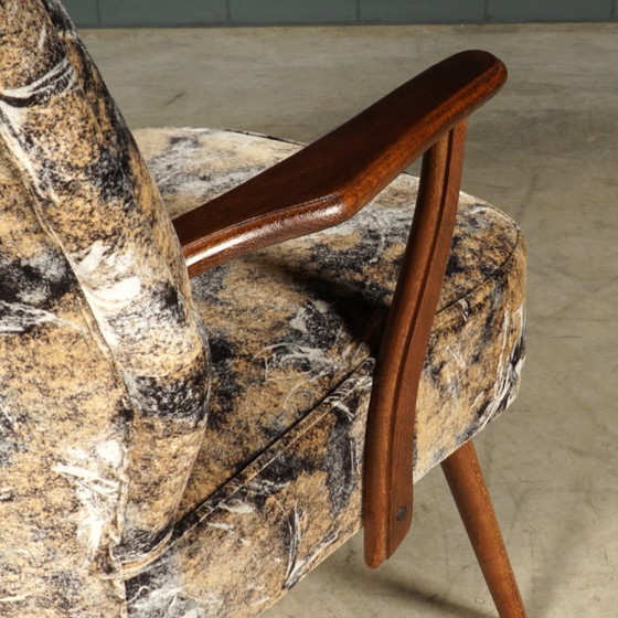 Image 1 of Vintage cocktailfauteuil – velours – jaren 60