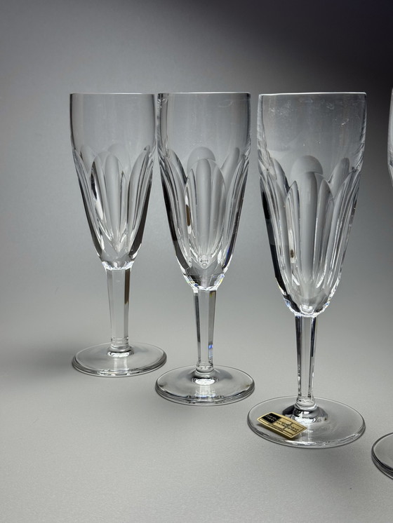 Image 1 of Flûte da champagne in cristallo tagliato a mano vintage Barthmann