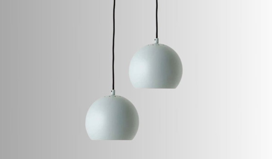 Image 1 of 2x Lámpara colgante Frandsen Ball Ø18 - Verde aguamarina mate