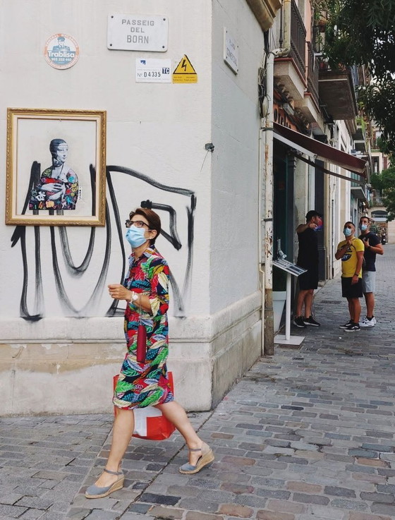 Image 1 of Quiona RIBES - Atlas Farnesio - Framed painting on cardboard