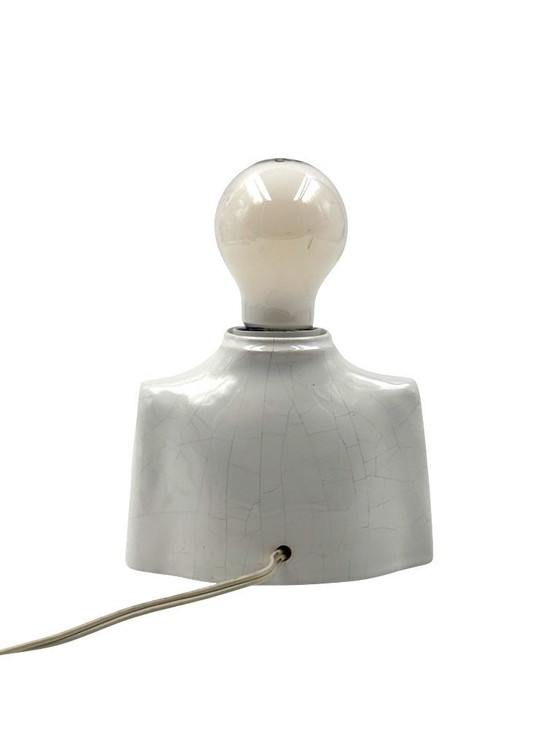 Image 1 of Postmoderne keramische tafellamp in de vorm van een buste, Italië, jaren 80