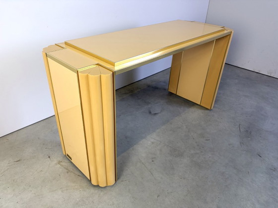 Consolle laccata di Alain Delon per Maison Jansen, anni '70 – Console, Metallo, Legno (photo 4 of 10)
