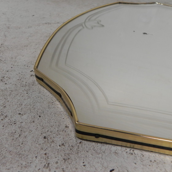 Image 1 of Vintage Spiegel Met Gouden Rand, Jaren 60