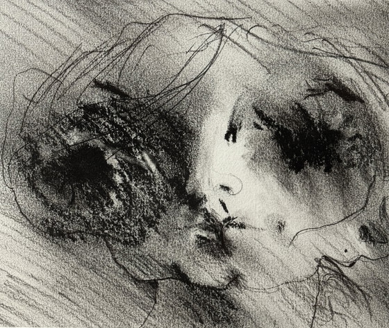 Image 1 of Robert Detheux - Magnifique ritratto surréaliste - Vendu encadré 